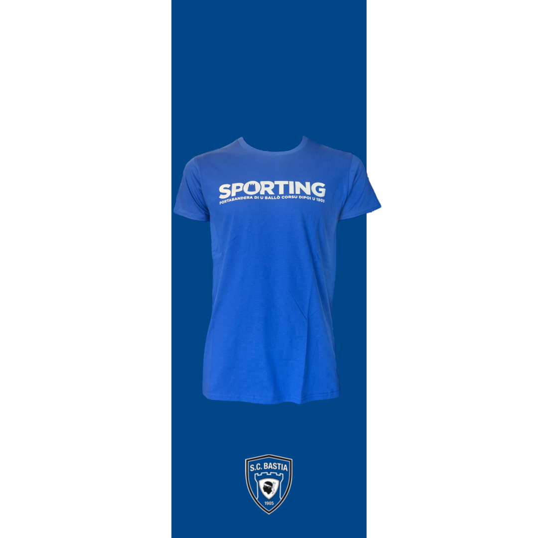 T shirt Sporting Enfant - Bleu