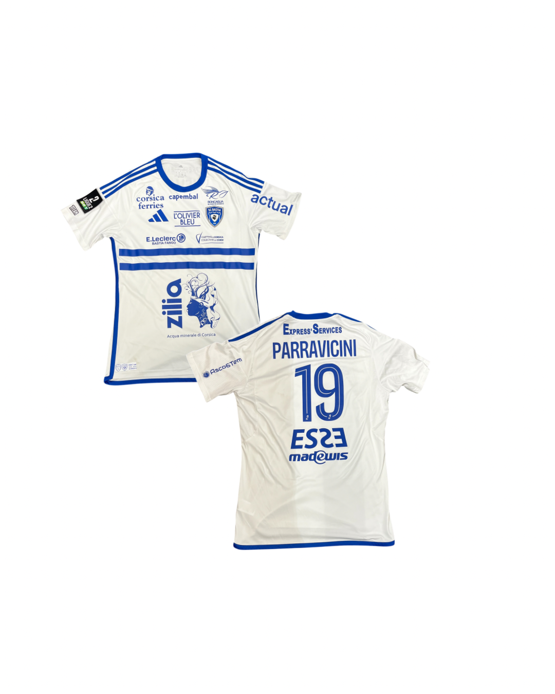 Maillot Porté Troyes - Bastia / PARRAVICINI Nicolas