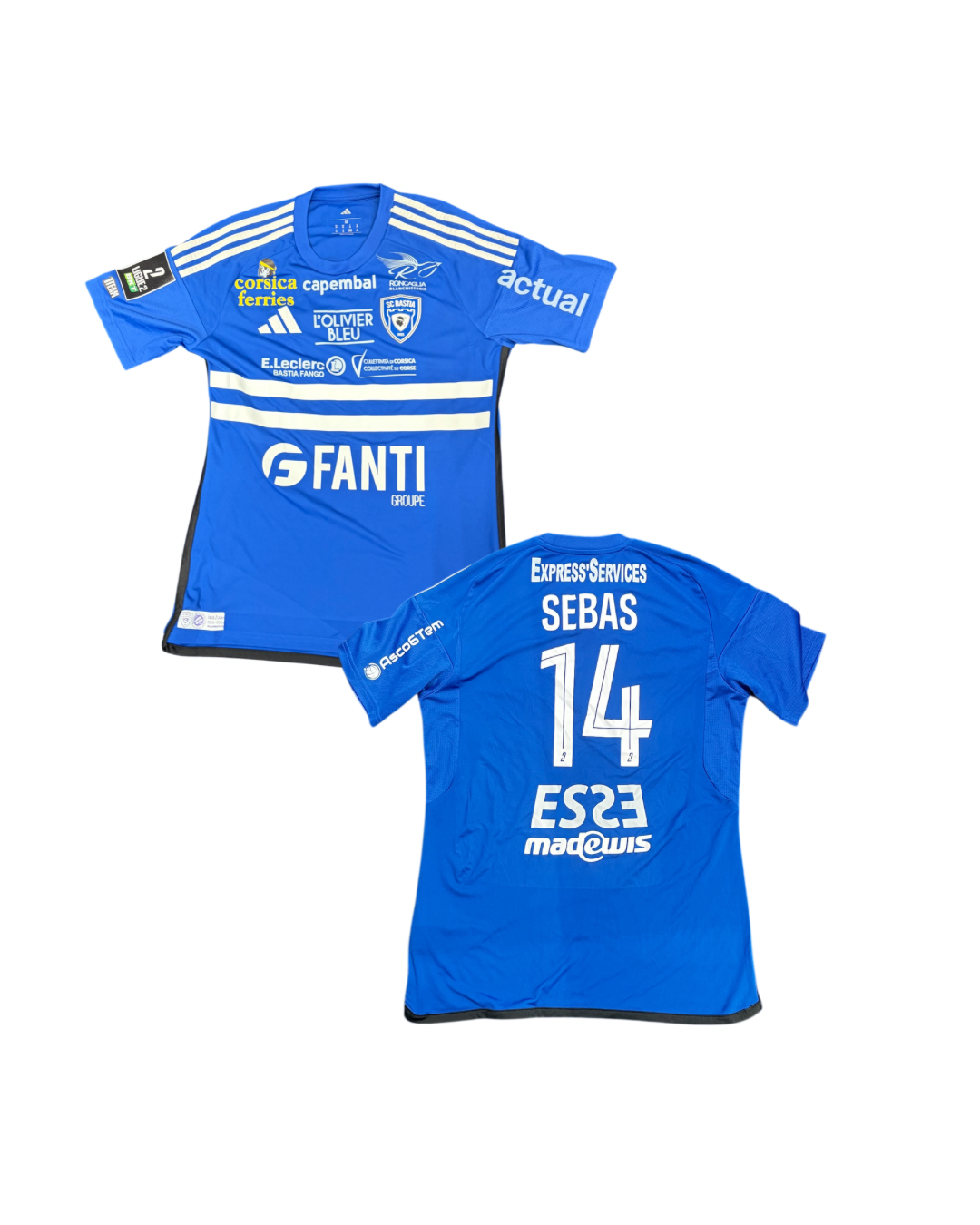 Maillot porté Bastia - Nancy /SEBAS Jérémie 1/2
