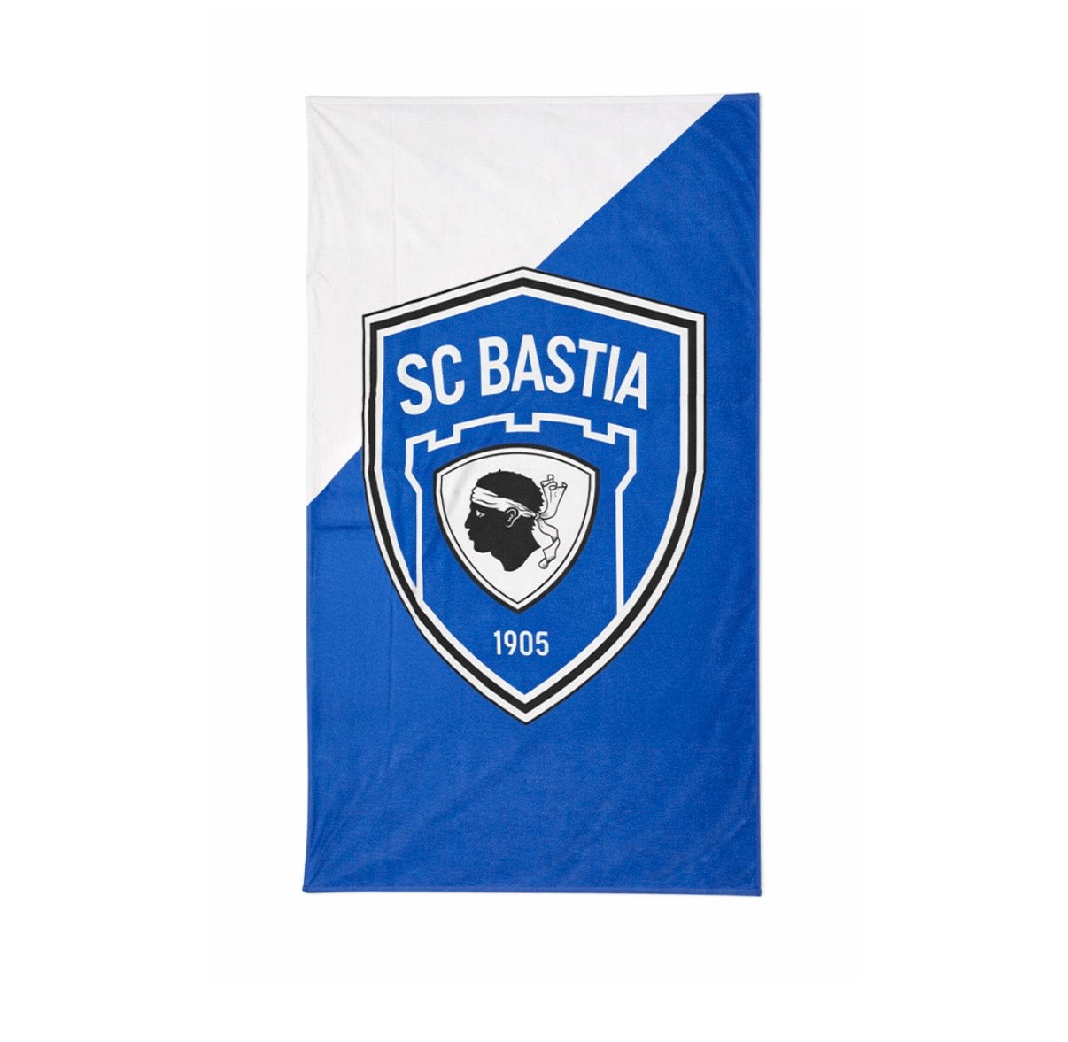 Serviette de plage - Bleu et Blanc - SC Bastia