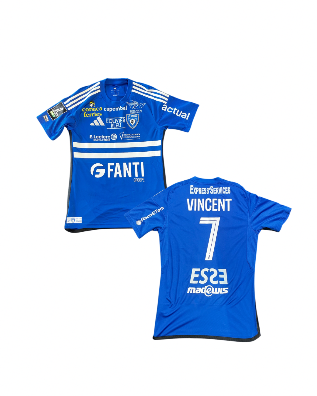 Maillot Porté Bastia - Laval / VINCENT Christophe 1/2