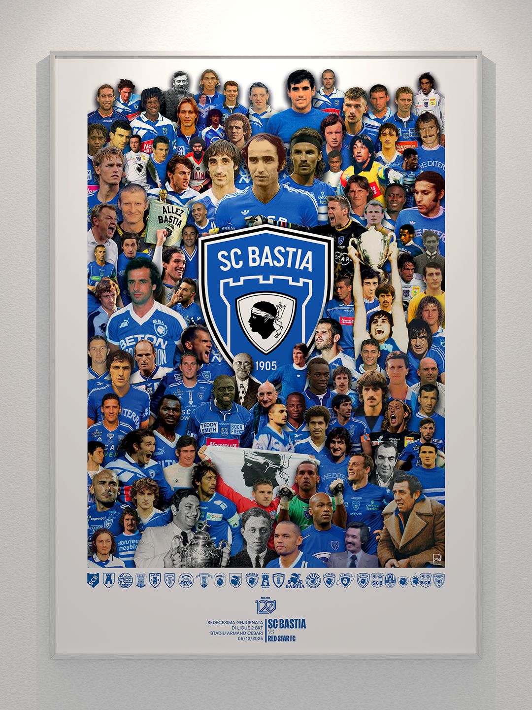 Réimpression Match SC Bastia / Red Star FC - 5 Décembre 2025