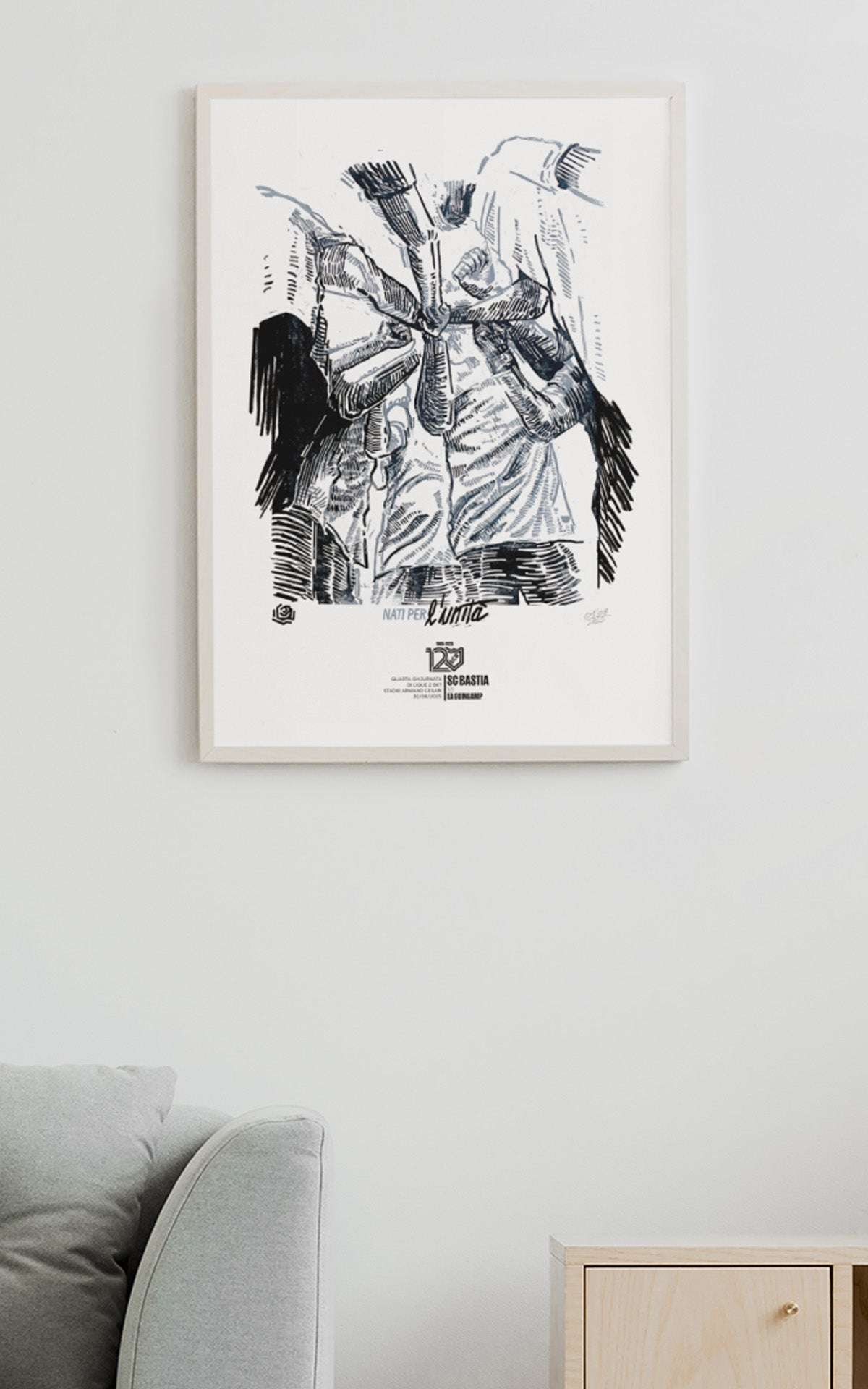 Affiche Match Sc Bastia / EA Guingamp - 30 Aout 2025