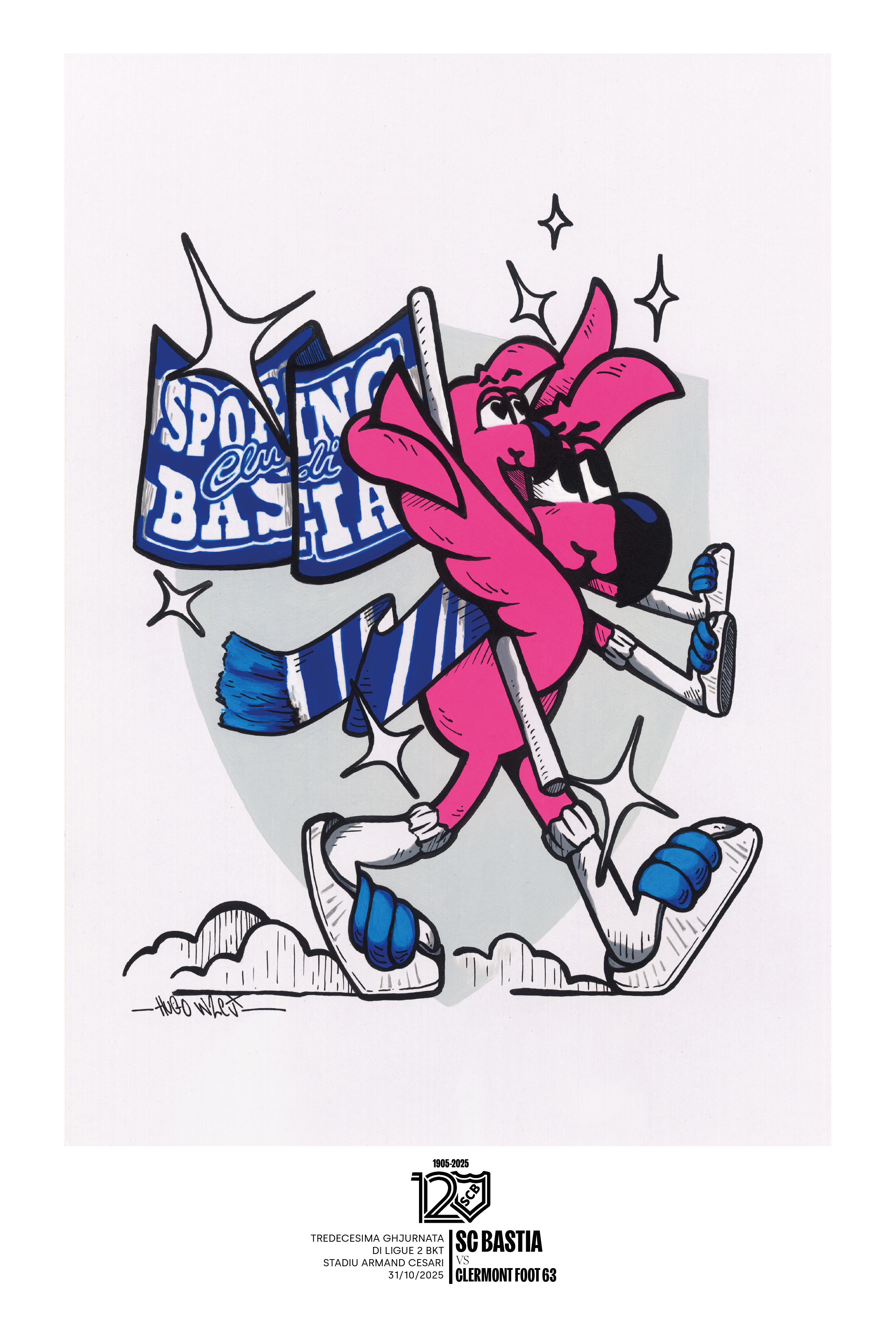 Affiche Match SC Bastia / Clermont Foot 63 - 31 Octobre 2025
