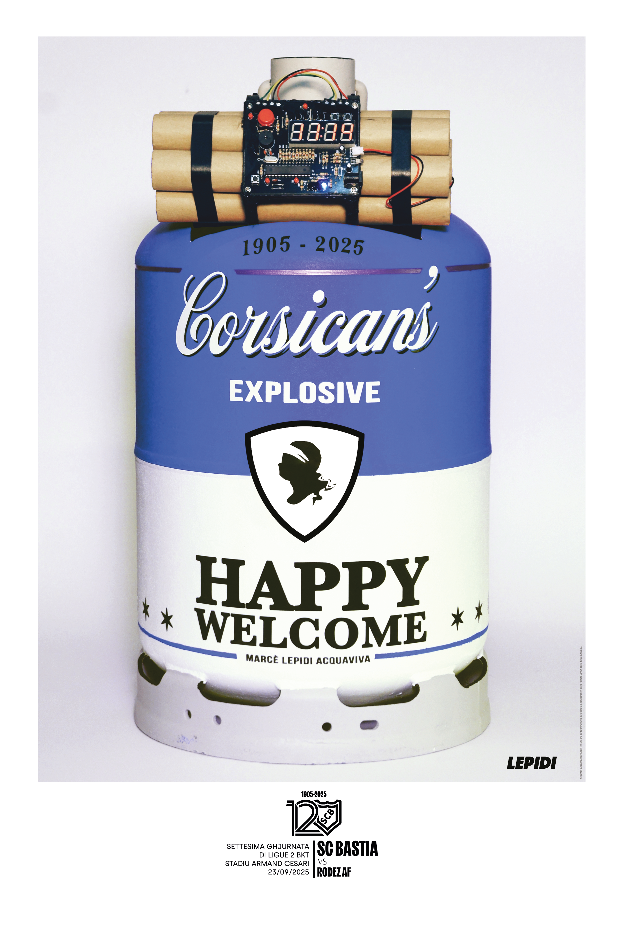 Affiche Match Sc Bastia / Rodez AF - 23 Septembre 2025