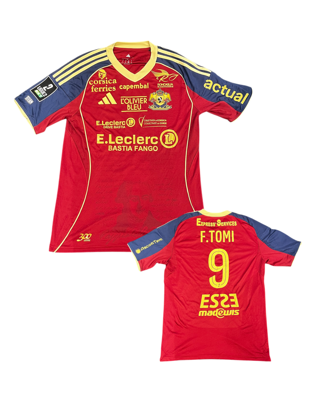 Maillot porté Pau- Bastia / TOMI Félix