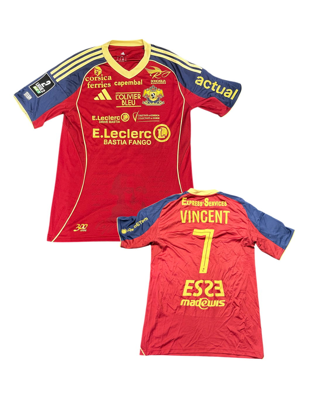 Maillot porté Pau- Bastia / VINCENT Christophe