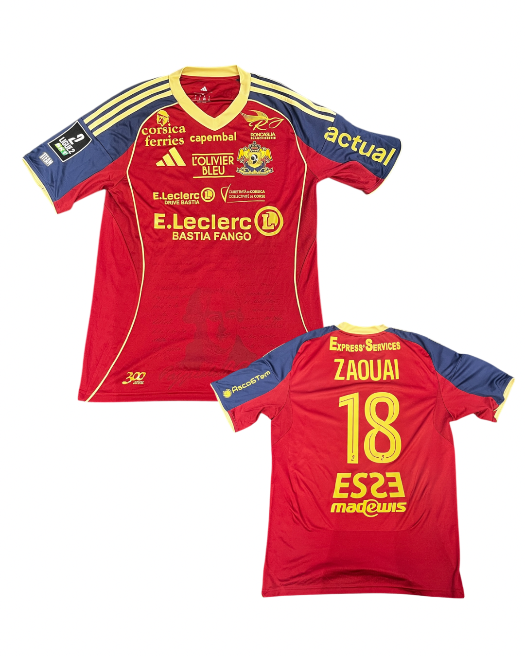 Maillot porté Pau- Bastia / ZAOUAI Alexandre