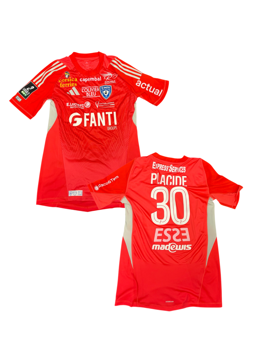 Maillot porté Bastia - Troyes / PLACIDE Johnny