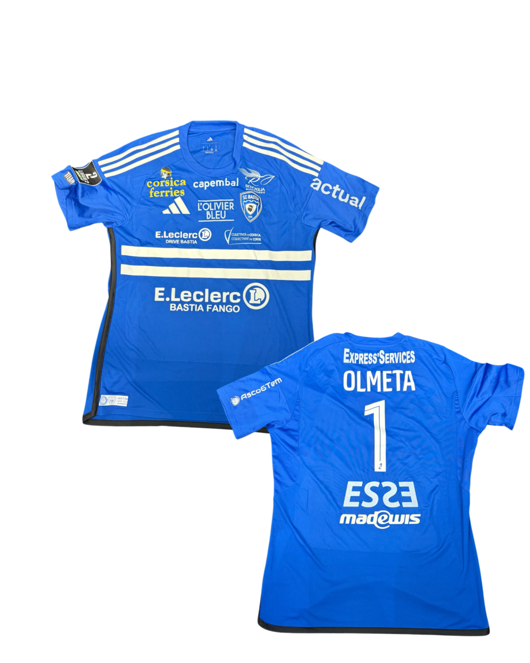 Maillot porté Pau- Bastia / OLMETA Lisandru