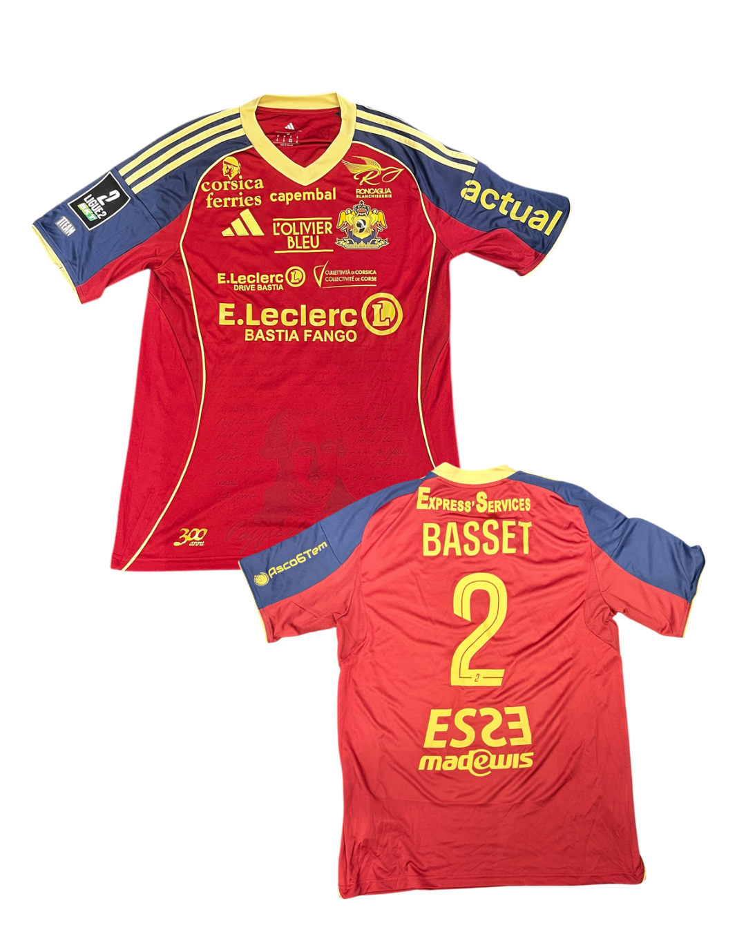 Maillot porté Pau- Bastia / BASSET Donovan