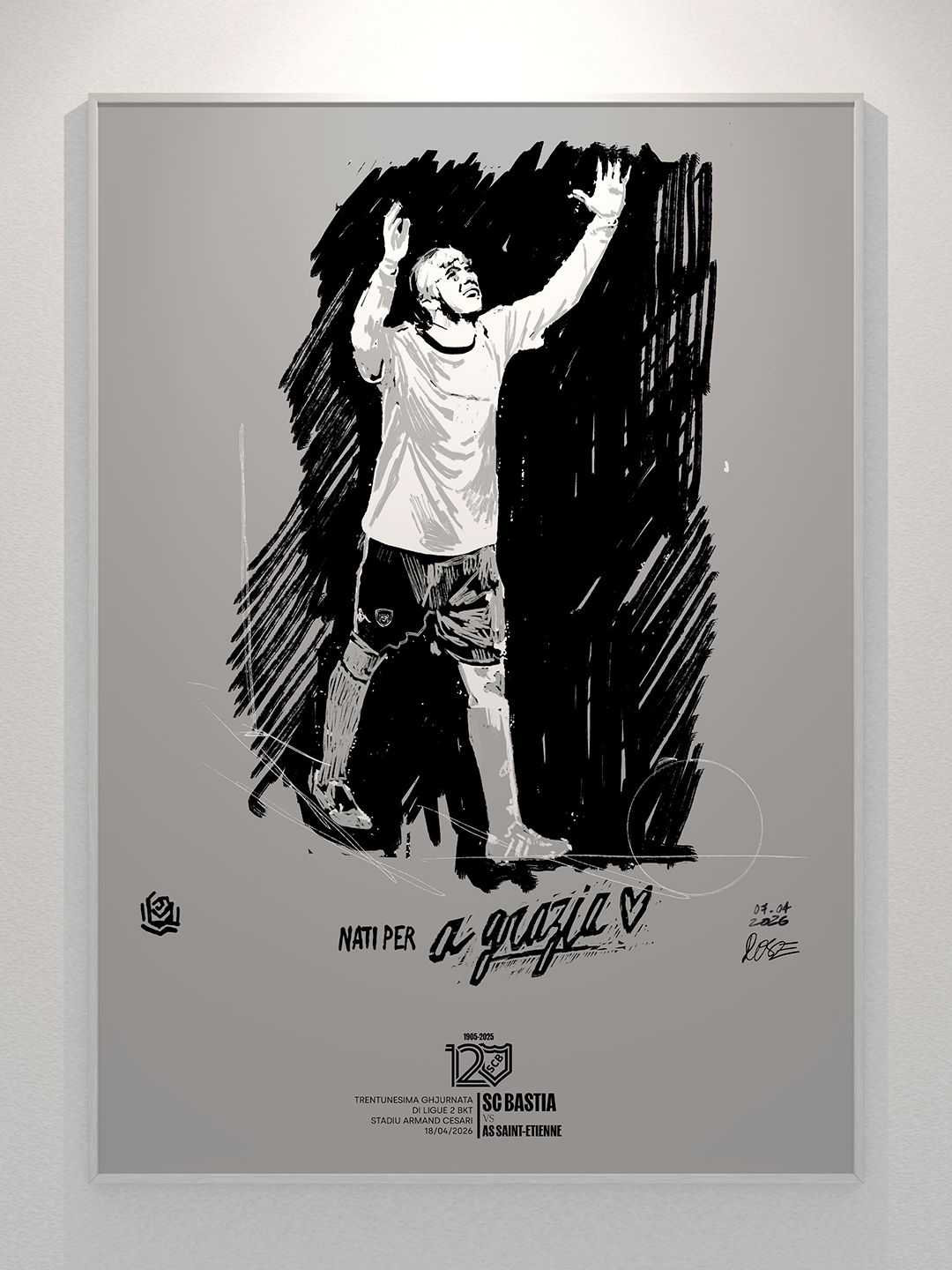 Affiche Match SC Bastia / AS Saint-Etienne - 18 Avril