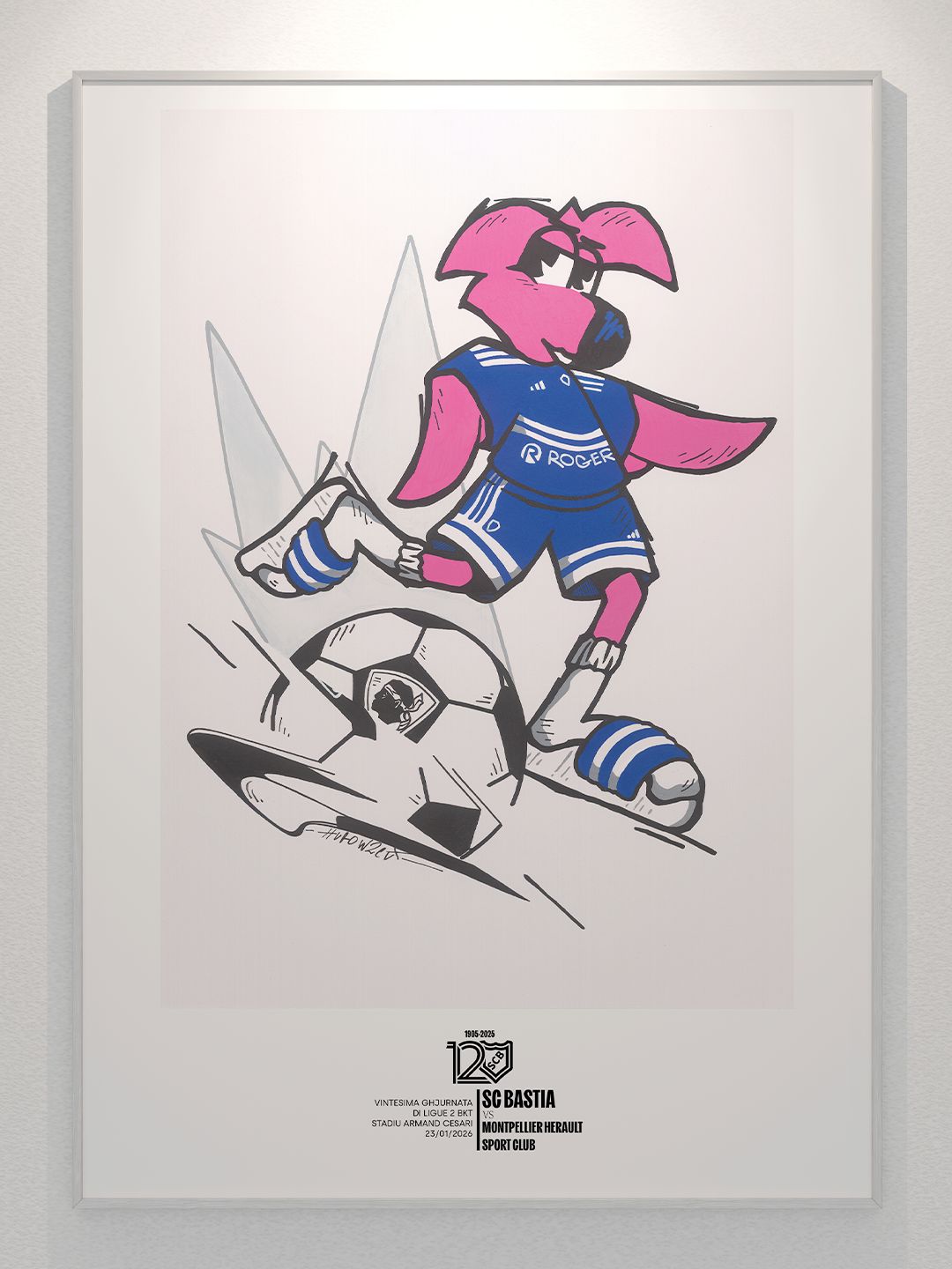 Affiche Match SC Bastia / Montpellier HSC - 23 janvier