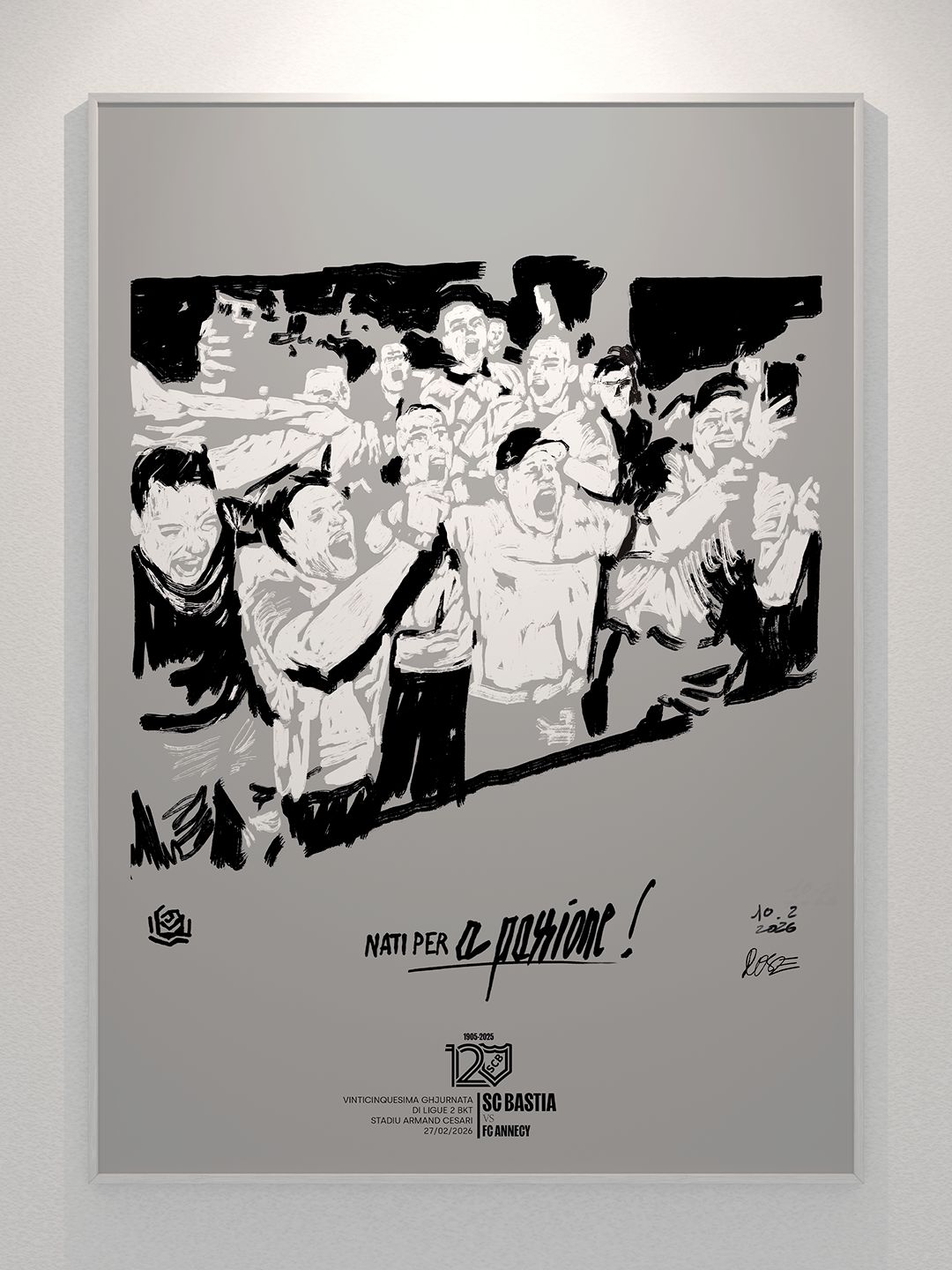 Affiche Match SC Bastia / FC Annecy - 27 Février