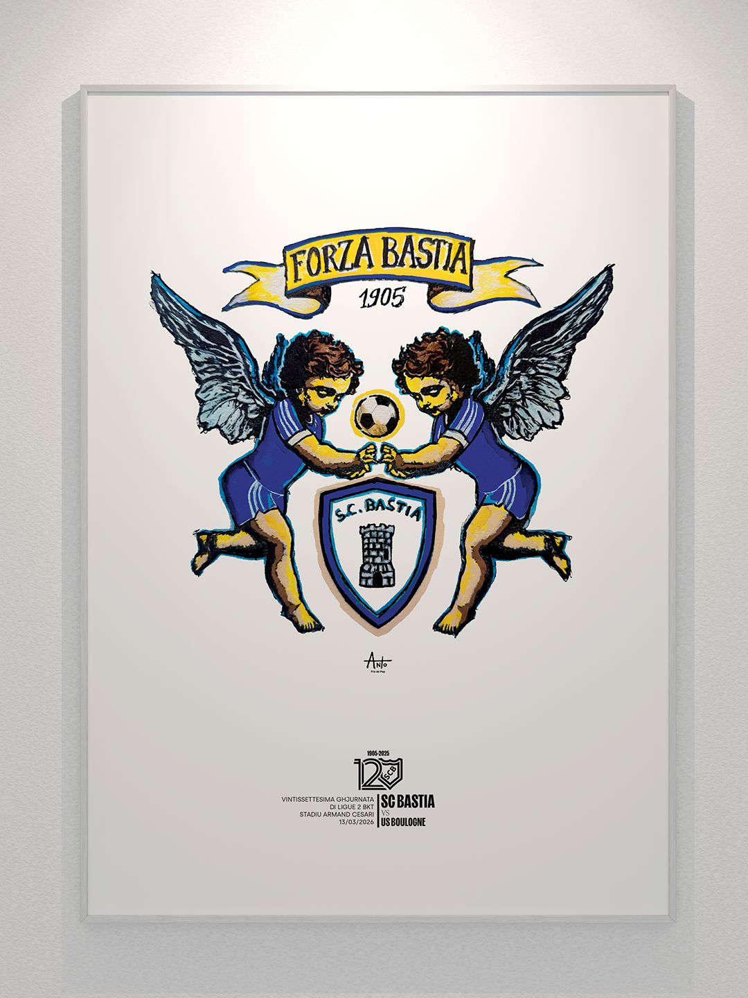 Affiche Match SC Bastia / US Boulogne - 13 Mars